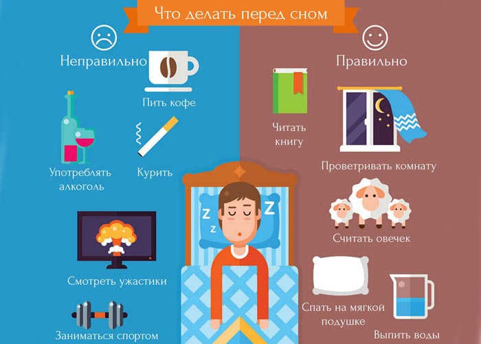 что делать перед сном