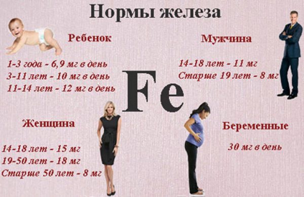 Какими должны быть нормы железа в крови