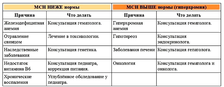 rezultat analiza mch