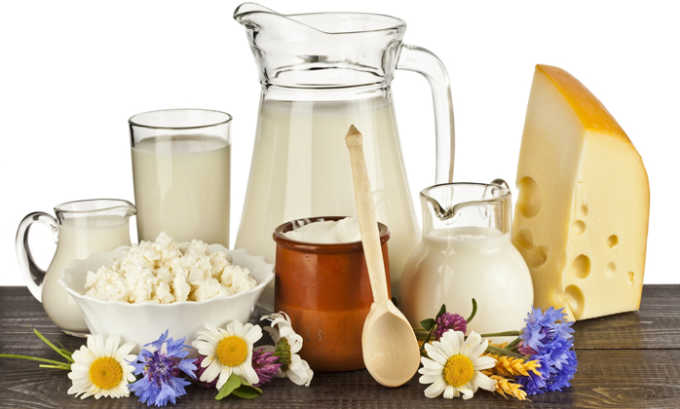 Нежирные молочные продукты разрешены к употреблению
